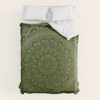 Mandala Royal - Green and Gold Duvet Cover Gallery Image 6