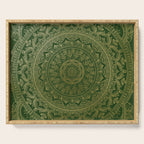 Mandala Royal - Green and Gold Serving Tray Gallery Image 1