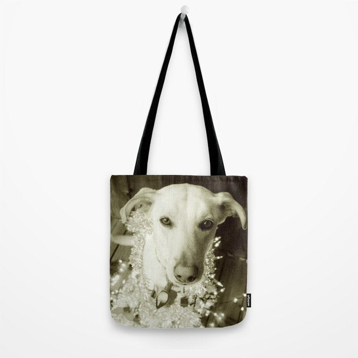 It's Beginning to Look a Lot Like Christmas B&W Tote Bag Gallery Image 2