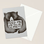 Feed Me And Tell Me I'm Pretty Bear Stationery Card Gallery Image 2