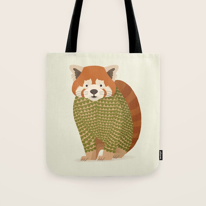 Whimsical Red Panda Tote Bag Gallery Image 1