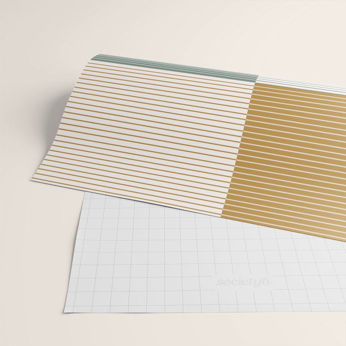 Color Block Line Pattern II Wrapping Paper Gallery Image 2