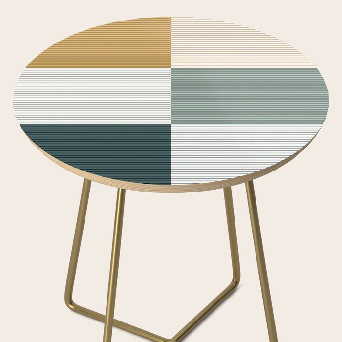 Color Block Line Pattern II Side Table Gallery Image 2
