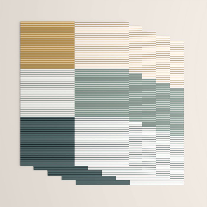 Color Block Line Pattern II Wrapping Paper Gallery Image 3