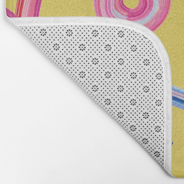 Cast Your Vote | Hand-Lettered Pattern in Yellow Bath Mat Gallery Image 2