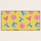 Cast Your Vote | Hand-Lettered Pattern in Yellow Desk Mat Gallery Image 3