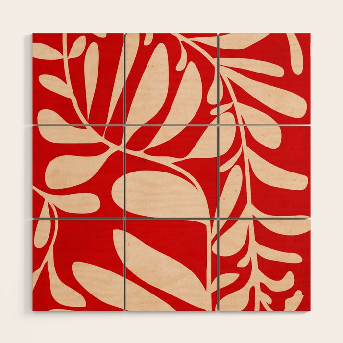 Abstract Plant 3/5 Wood Wall Art Gallery Image 1
