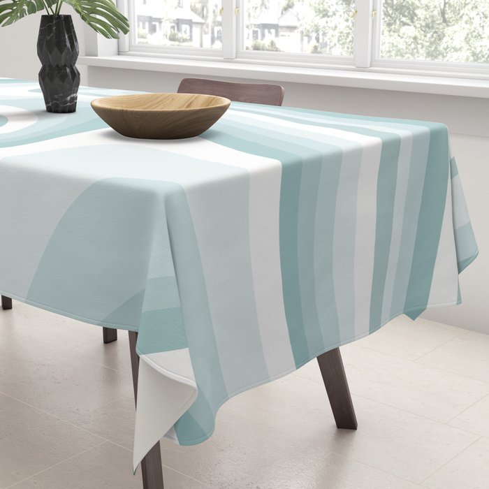 Abstract Wavy Stripes LXVI Tablecloth Gallery Image 3