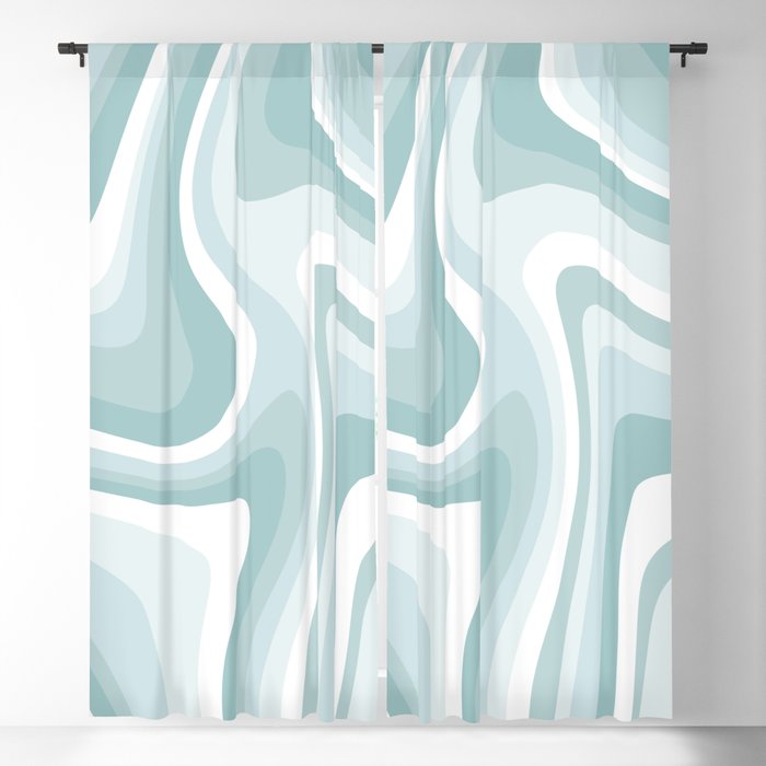 Abstract Wavy Stripes LXVI Window Curtain Gallery Image 5