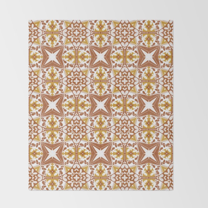 Tile Shapes Nature Charm Throw Blanket Gallery Image 2