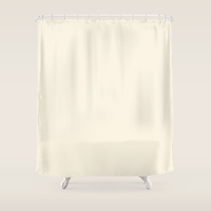 Cream - Solid Color Collection Shower Curtain Gallery Image 1