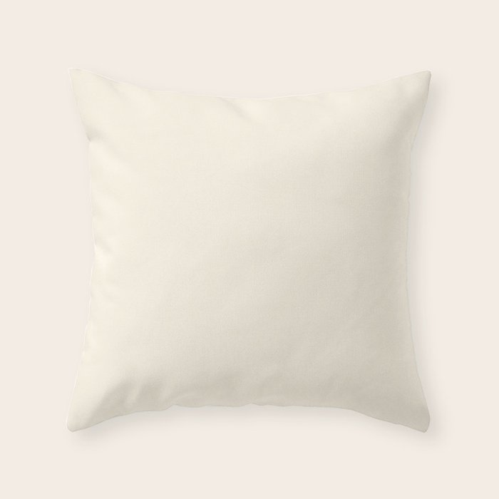 Cream - Solid Color Collection Throw Pillow Gallery Image 6