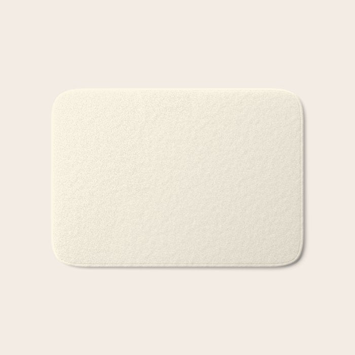 Cream - Solid Color Collection Bath Mat Gallery Image 1