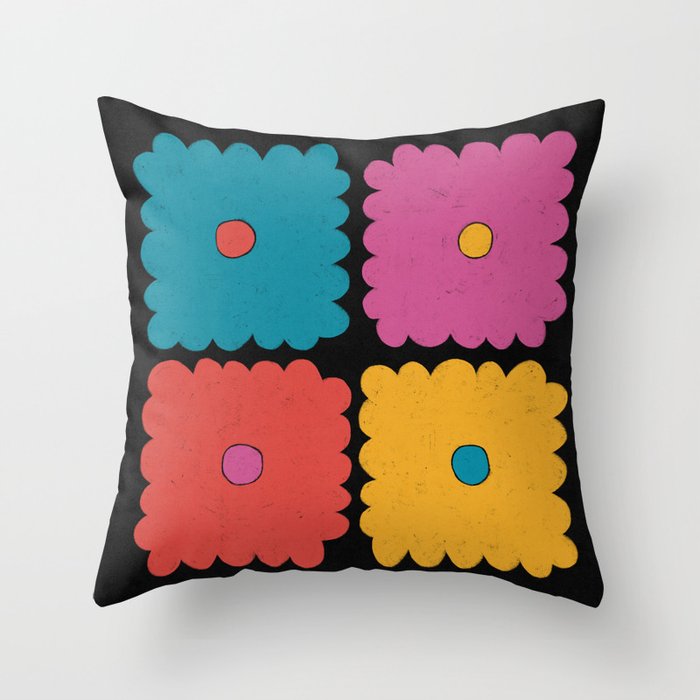Flower Tile Throw Pillow Gallery Image 6