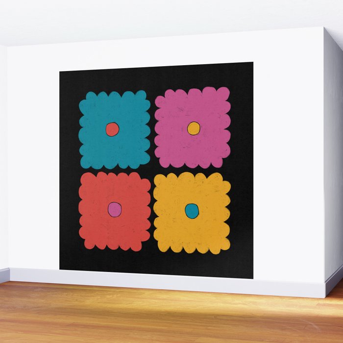 Flower Tile Wall Mural Gallery Image 2