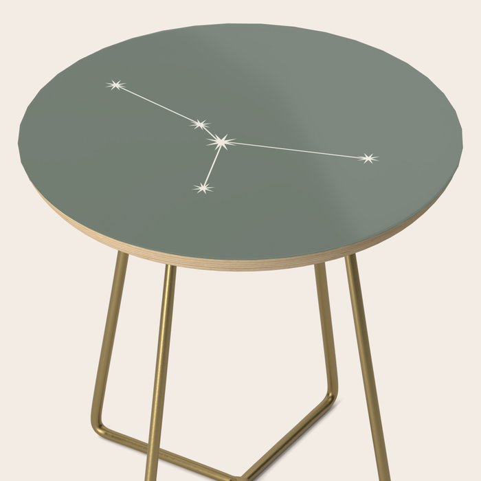 Cancer Zodiac Star Constellation Line Art Sage Side Table Gallery Image 2