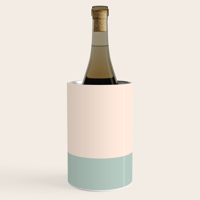 Minimalist Color Block in Cream and Light Celadon Mint Aqua Sage Wine Chiller Gallery Image 3