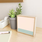 Minimalist Color Block in Cream and Light Celadon Mint Aqua Sage Mini Art Print Gallery Image 2