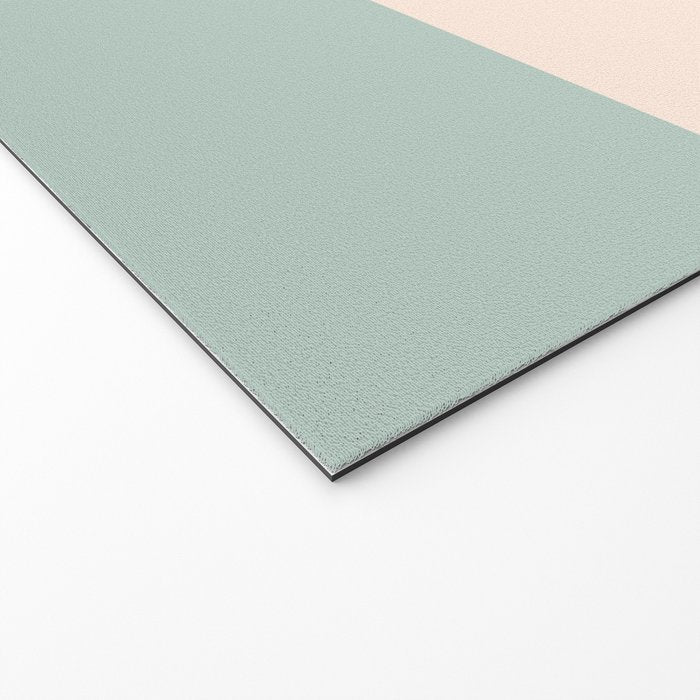 Minimalist Color Block in Cream and Light Celadon Mint Aqua Sage Welcome Mat Gallery Image 2