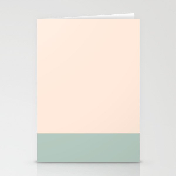 Minimalist Color Block in Cream and Light Celadon Mint Aqua Sage Stationery Card Gallery Image 2