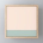 Minimalist Color Block in Cream and Light Celadon Mint Aqua Sage Mini Art Print Gallery Image 1