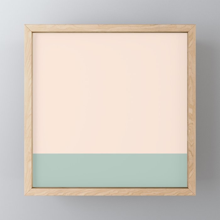 Minimalist Color Block in Cream and Light Celadon Mint Aqua Sage Mini Art Print Gallery Image 1