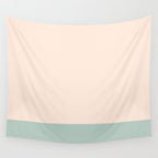 Minimalist Color Block in Cream and Light Celadon Mint Aqua Sage Wall Tapestry Gallery Image 4