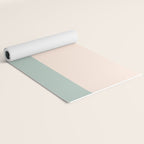 Minimalist Color Block in Cream and Light Celadon Mint Aqua Sage Yoga Mat Gallery Image 2