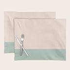 Minimalist Color Block in Cream and Light Celadon Mint Aqua Sage Placemat Gallery Image 1