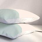 Minimalist Color Block in Cream and Light Celadon Mint Aqua Sage Pillow Sham Gallery Image 3