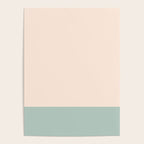 Minimalist Color Block in Cream and Light Celadon Mint Aqua Sage Poster Gallery Image 4