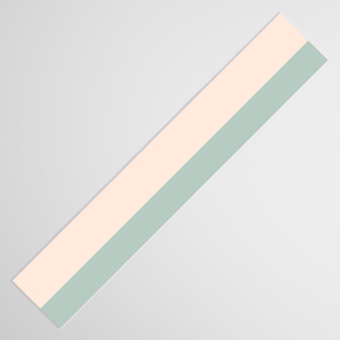 Minimalist Color Block in Cream and Light Celadon Mint Aqua Sage Table Runner Gallery Image 3