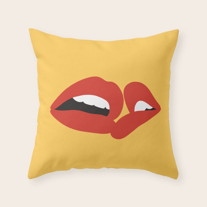 Kiss 01 Throw Pillow Gallery Image 1