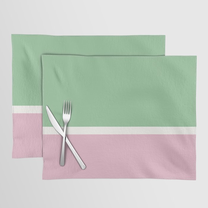 Color Block III Green Pink Placemat Gallery Image 1