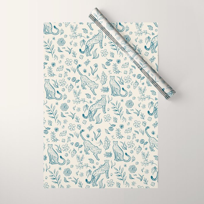 Cheetahs and Plants  Wrapping Paper Gallery Image 1