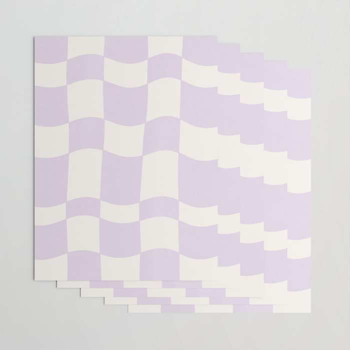 wavy check | lavender Wrapping Paper Gallery Image 3