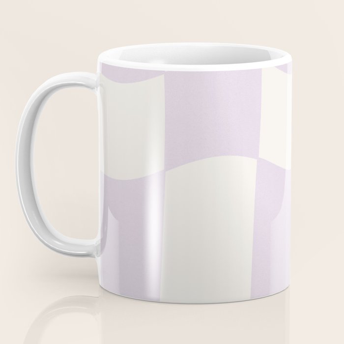 wavy check | lavender Coffee Mug Gallery Image 3