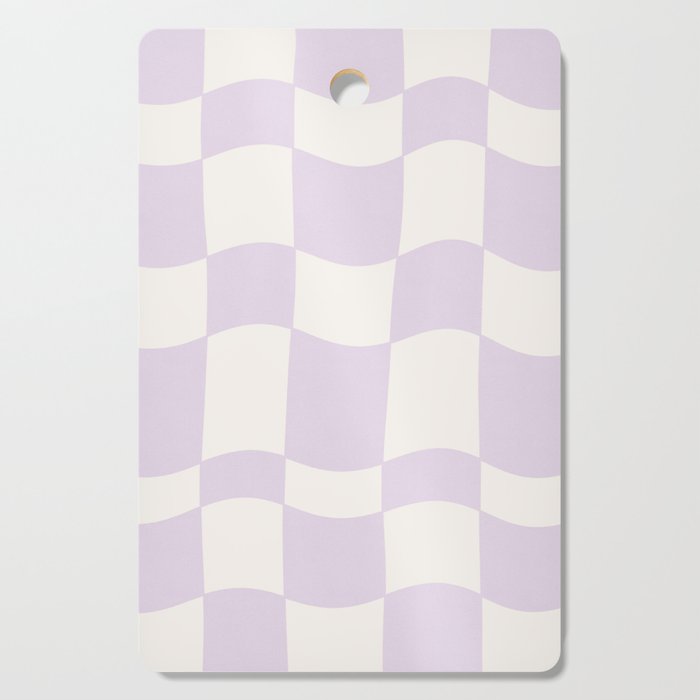 wavy check | lavender Cutting Board Gallery Image 1