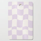 wavy check | lavender Cutting Board Gallery Image 1