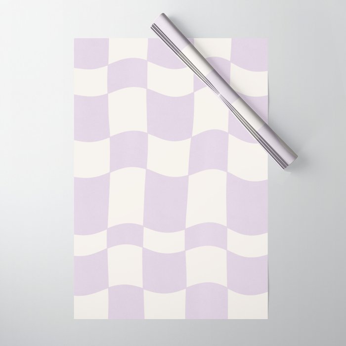 wavy check | lavender Wrapping Paper Gallery Image 1
