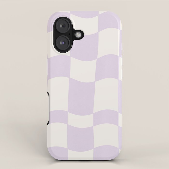 wavy check | lavender iPhone Case Gallery Image 1