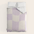 wavy check | lavender Comforter Gallery Image 6