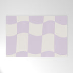 wavy check | lavender Welcome Mat Gallery Image 1
