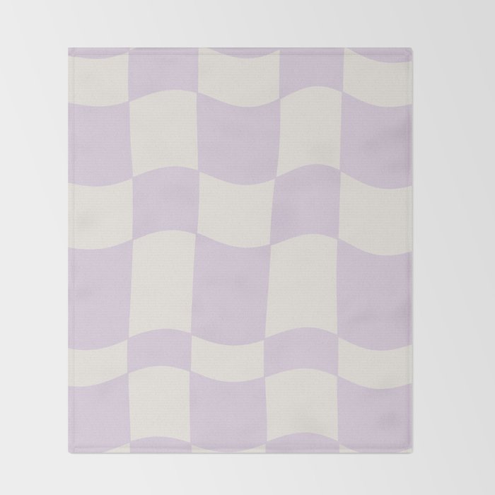 wavy check | lavender Throw Blanket Gallery Image 2