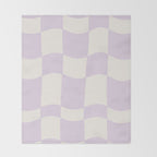 wavy check | lavender Throw Blanket Gallery Image 2