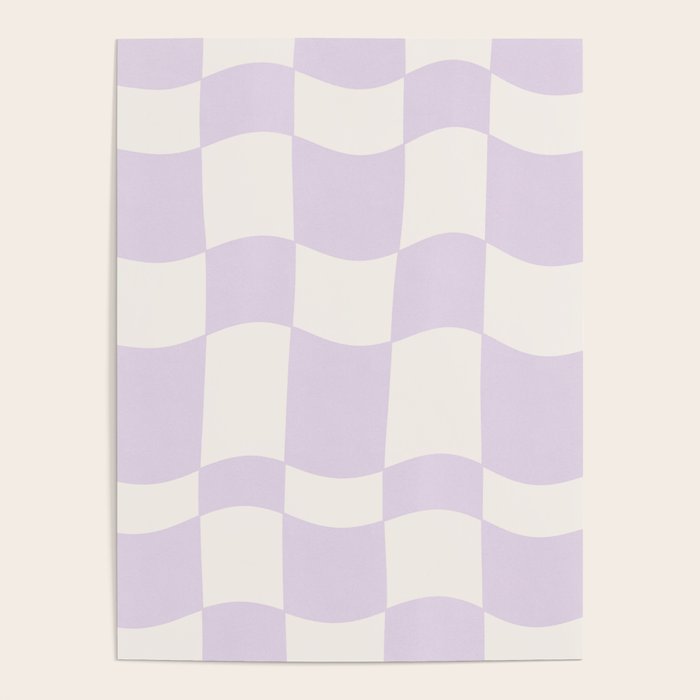 wavy check | lavender Poster Gallery Image 1