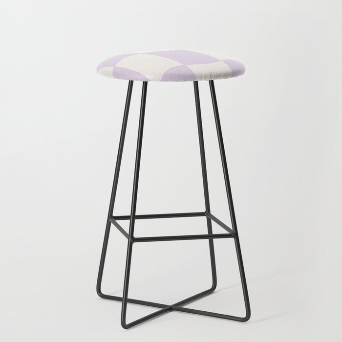 wavy check | lavender Stool Gallery Image 1