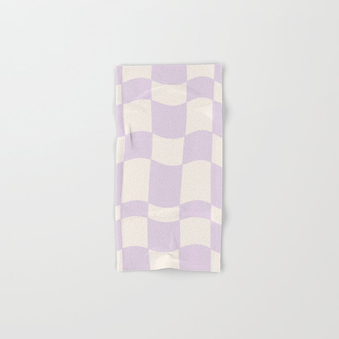 wavy check | lavender Bath Towel Gallery Image 1
