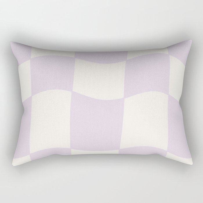 wavy check | lavender Rectangular Pillow Gallery Image 1