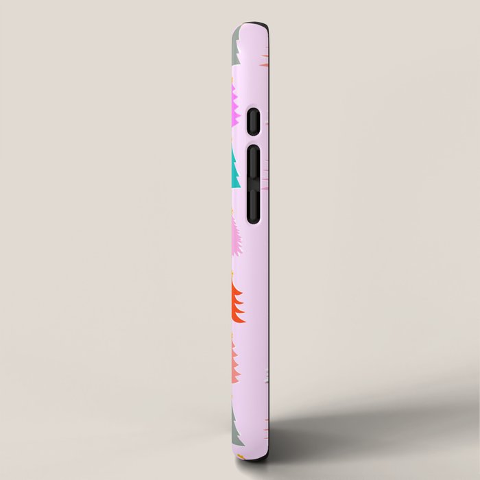Christmas Tree Pattern on Pink iPhone Case Gallery Image 2